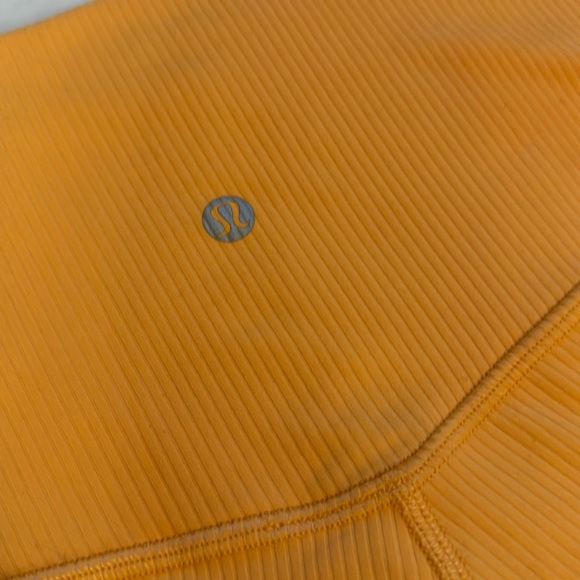 Lululemon High Rise Ribbed Pant- Mango Dream - Picture 2 of 3